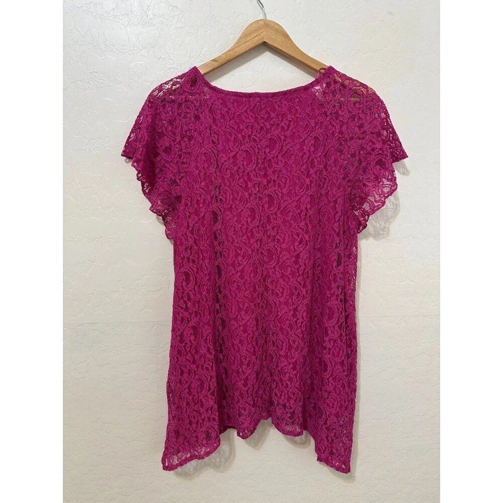Y2K Simply Emma Womans Crochet Top Size 1X Boho Fairy Feminine Western Boho Work - Picture 13 of 15